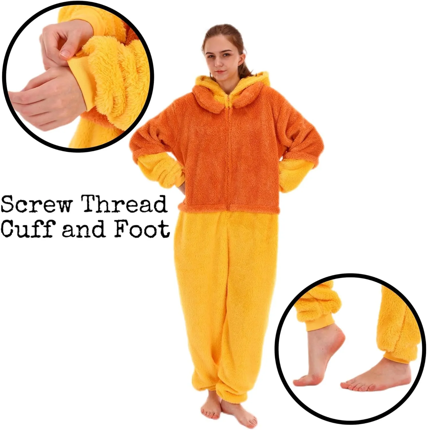 COSUSKET Fitted Unisex Adult Onesie Pajamas, Halloween Sherpa Cosplay One Piece Costume Suit for Womens Mens Gifts