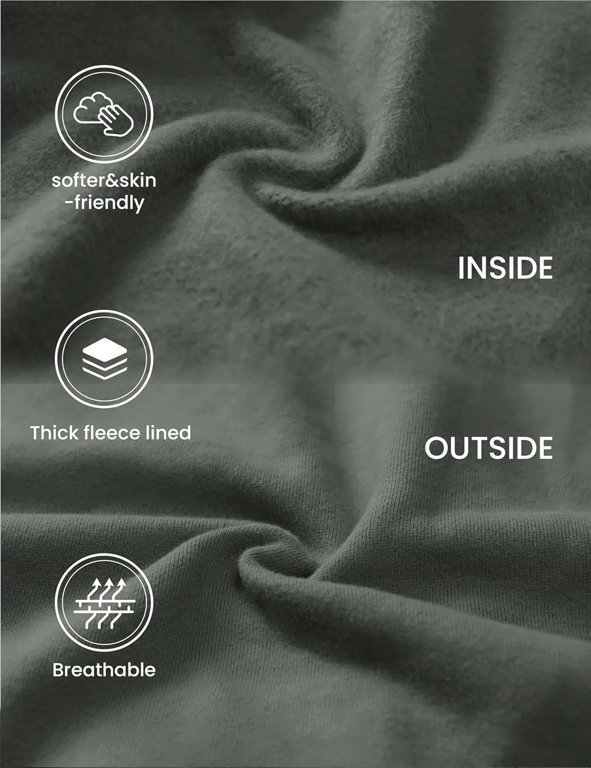 CRZ YOGA Womens Fleece Lined Half Zipper Sweatshirts Funnel Neck Long Sleeve Oversized Pullover Hoodies with Thumb Holes