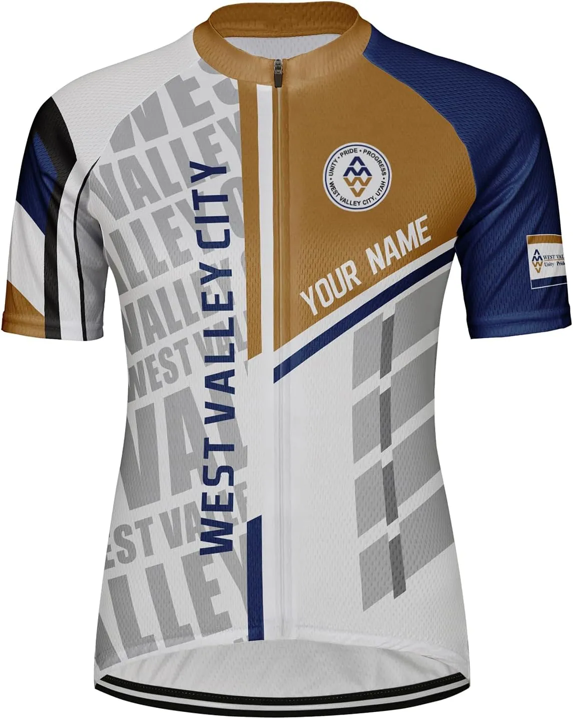 Customized West Valley City Women Cycling Jersey Short Sleeve Quick Dry Shirts