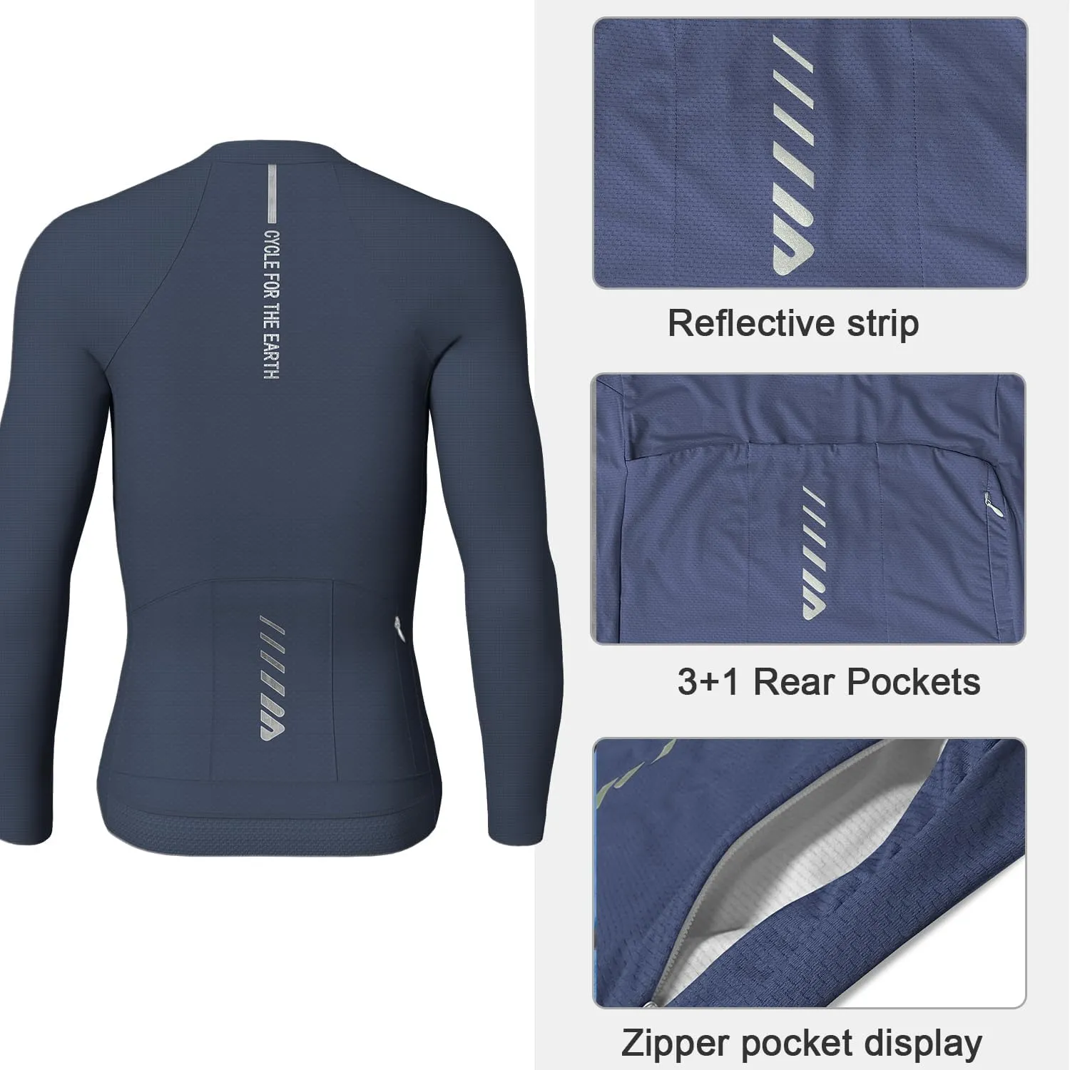 Cycling Jersey Men Short Sleeve, Road Bike Jerseys Full Zipper with Pockets, Bicycle Clothing Breathable Quick Dry