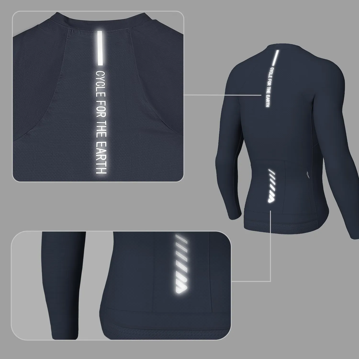 Cycling Jersey Men Short Sleeve, Road Bike Jerseys Full Zipper with Pockets, Bicycle Clothing Breathable Quick Dry