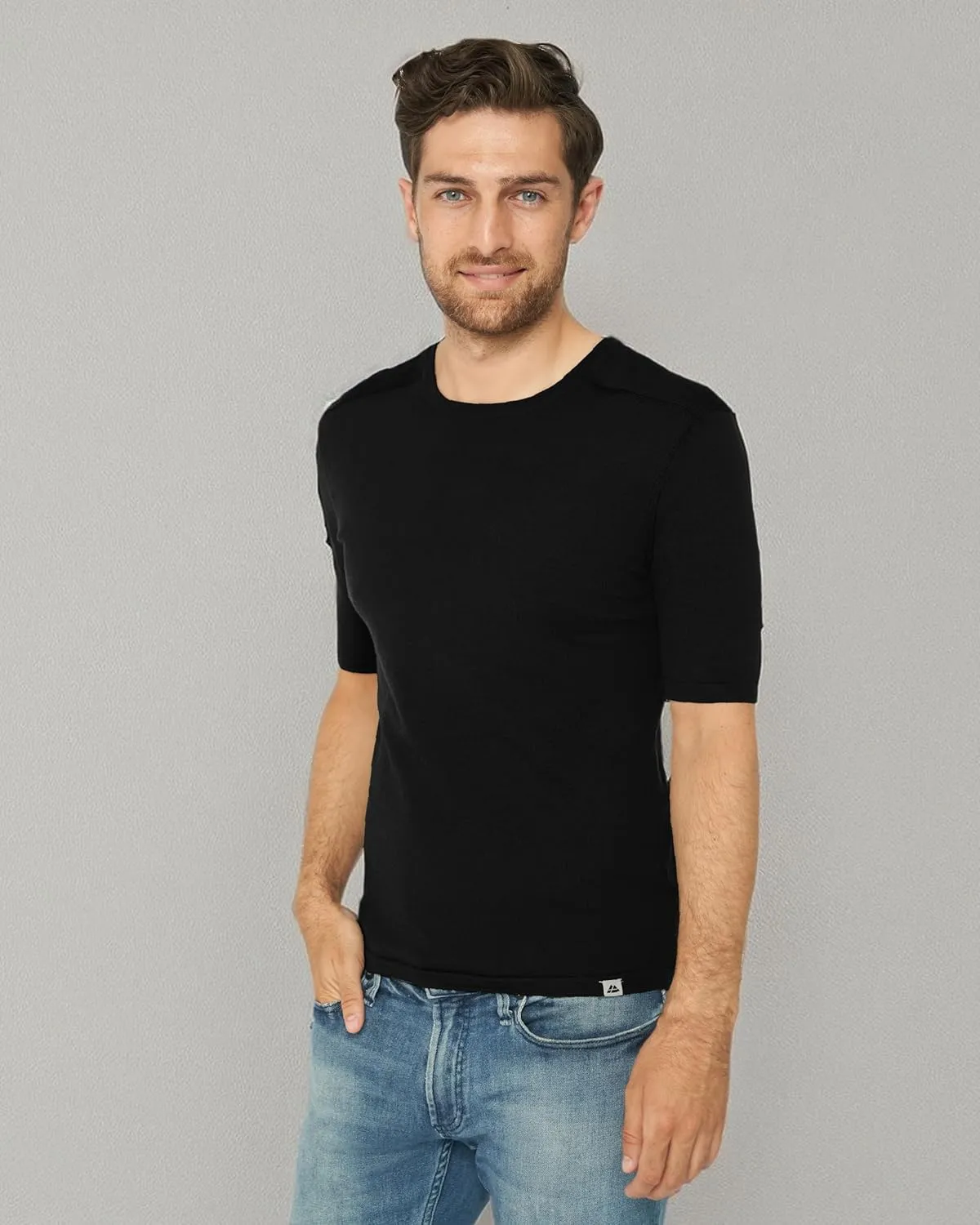 DANISH ENDURANCE Merino Wool Baselayer T-Shirt, Short Sleeve, Premium Undershirt for Men, Breathable, Moisture Wicking