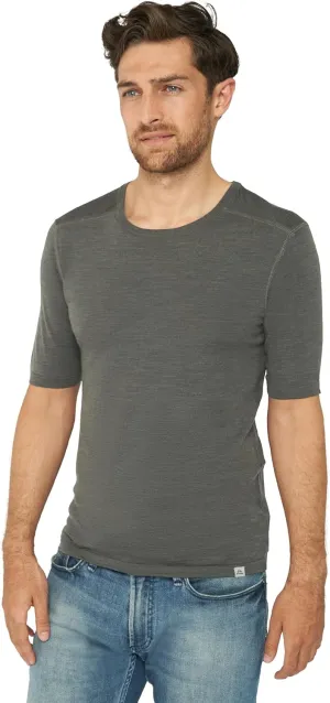 DANISH ENDURANCE Merino Wool Baselayer T-Shirt, Short Sleeve, Premium Undershirt for Men, Breathable, Moisture Wicking