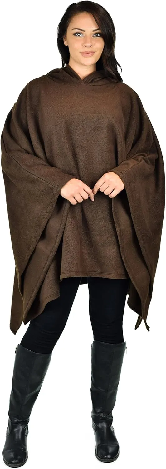 Dare2BStylish Women Poncho Style Hoodie Sweater Fleece Cover Up for Cold Weather