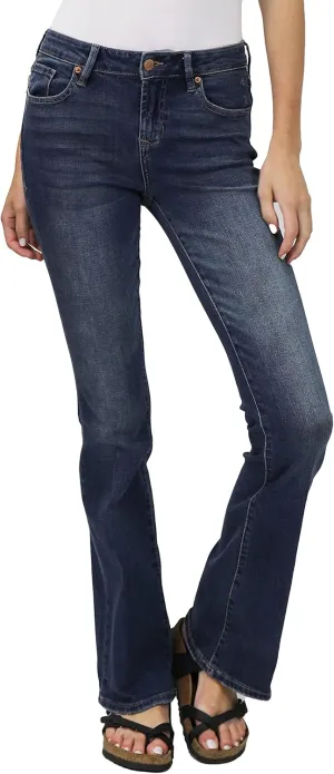 DEAR JOHN Jaxtyn Bootcut Women's Jeans Mid Rise Classic Comfort Stretch Denim