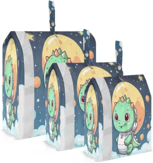 Dinosaur Stars Packing Cubes for Suitcases 3 Set Lightweight Compression Luggage Packing Organizers for Carry on Suitcase Travel Essentials Luggage Organizer Bags Set