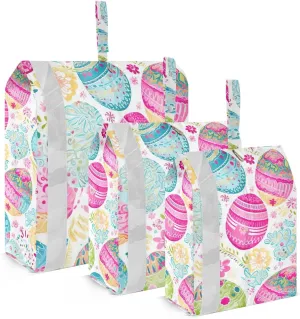 Easter Eggs Flowers Packing Cubes for Suitcases 3 Set Compression Lightweight Luggage Packing Organizers for Carry on Suitcase Travel Accessories Luggage Organizer Bags Set