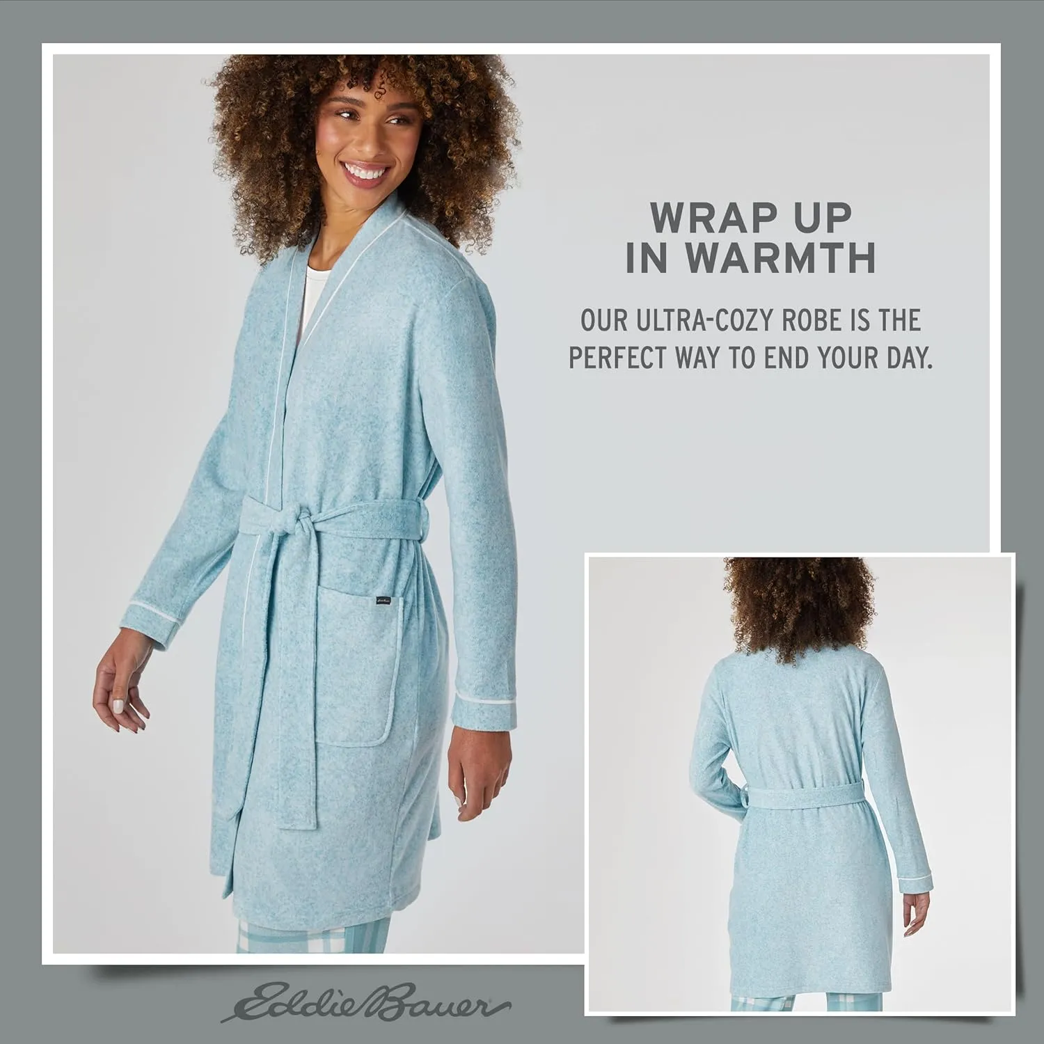 Eddie Bauer Womens Pajama Set  3 Piece Sleepwear Set - Bathrobe, T-Shirt, and Lounge Pants Set for Women (S-XXL)