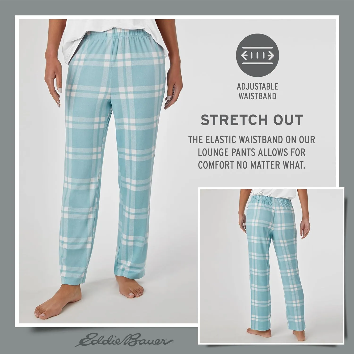 Eddie Bauer Womens Pajama Set  3 Piece Sleepwear Set - Bathrobe, T-Shirt, and Lounge Pants Set for Women (S-XXL)