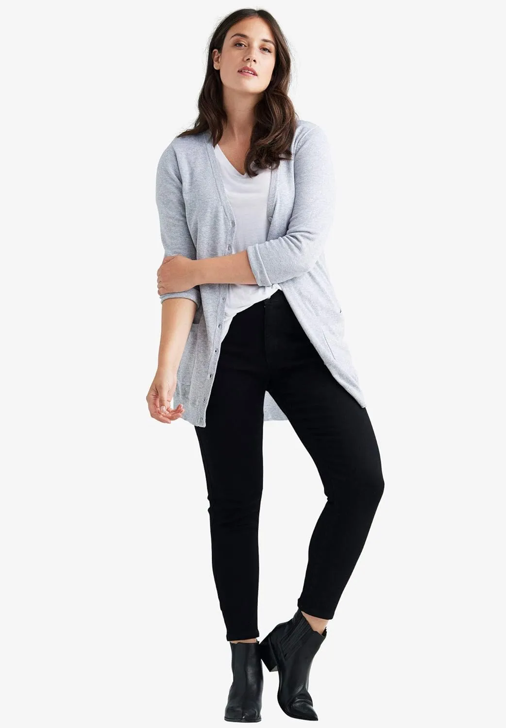 ellos Plus Size Boyfriend Cardigan