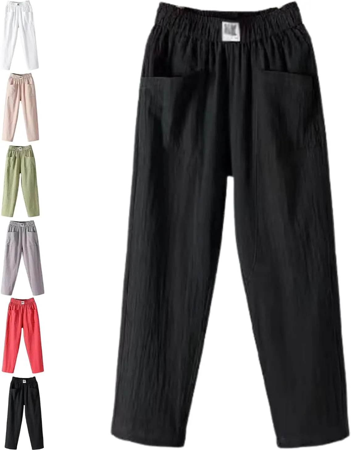 Endurance Loose Pants Women, Summer Cotton Linen Women's loosely Pants, Linen Trousers Casual High Waist Joggers