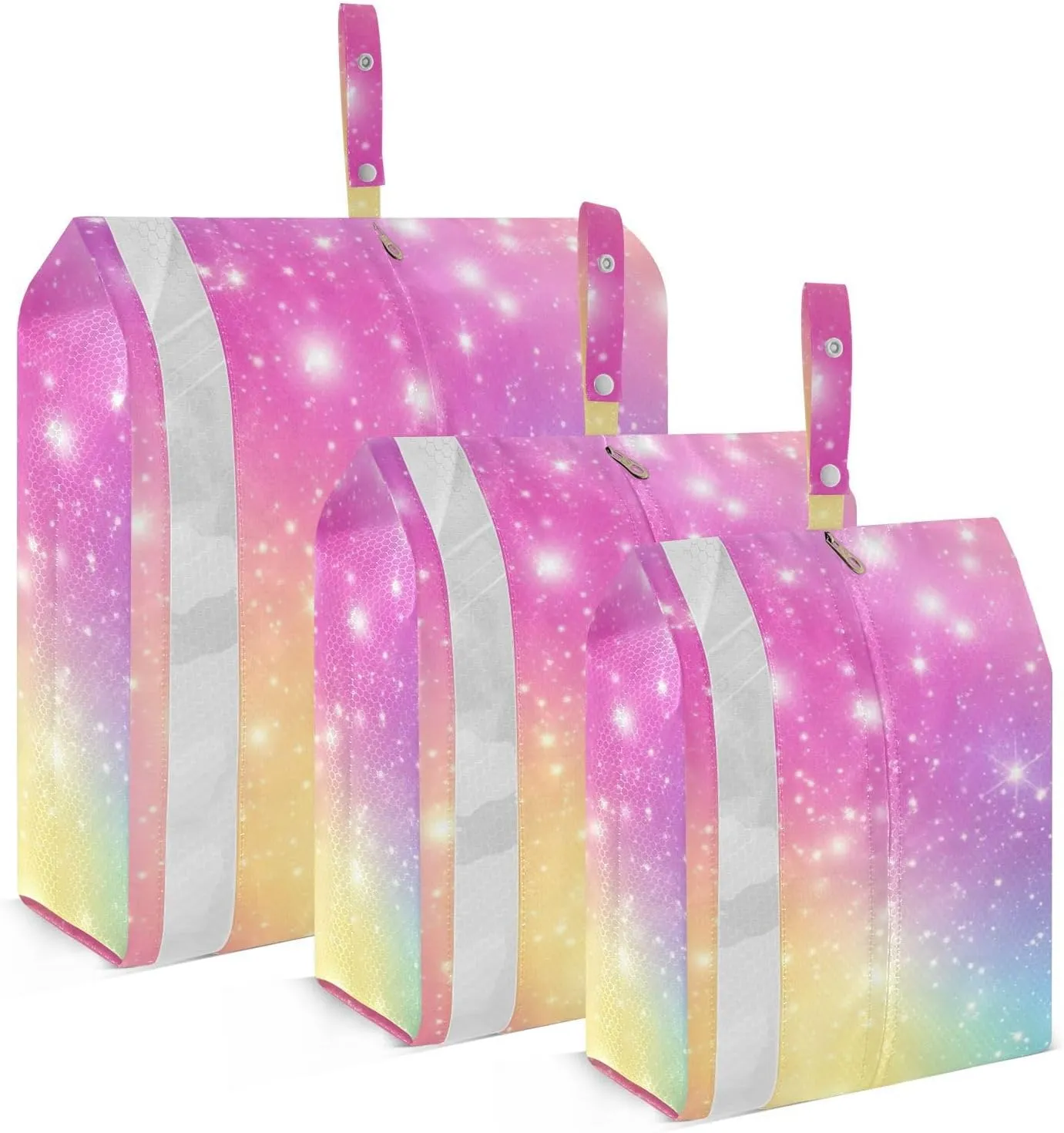 Fashion Rainbow Packing Cubes for Suitcases 3 Set Compression Lightweight Luggage Packing Organizers for Carry on Suitcase Travel Essentials Luggage Organizer Bags Set