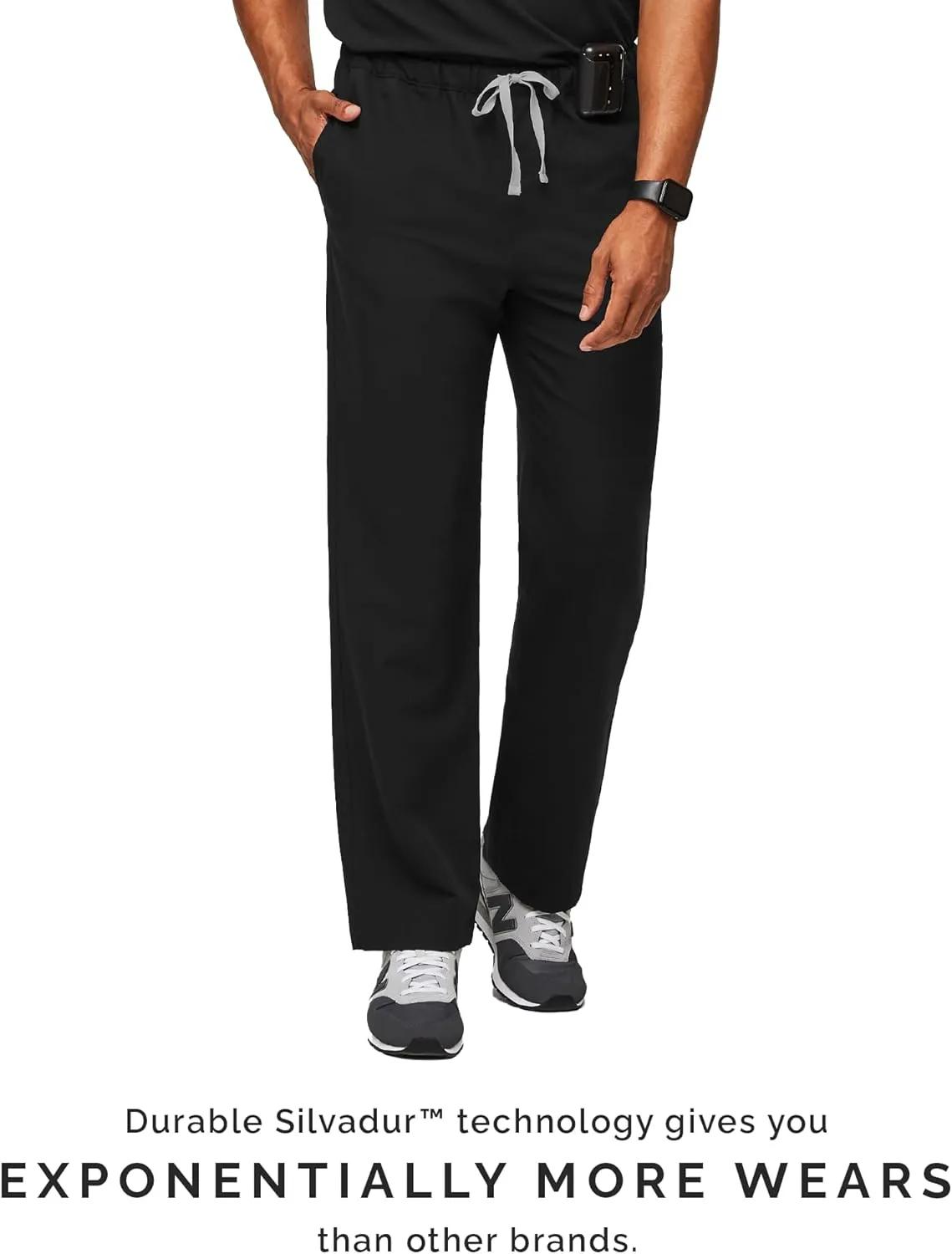 FIGS Pisco Basic Scrub Pants for Men  Structured Fit, Straight Leg, 4 Pockets, Anti-Wrinkle Mens Scrub Pants