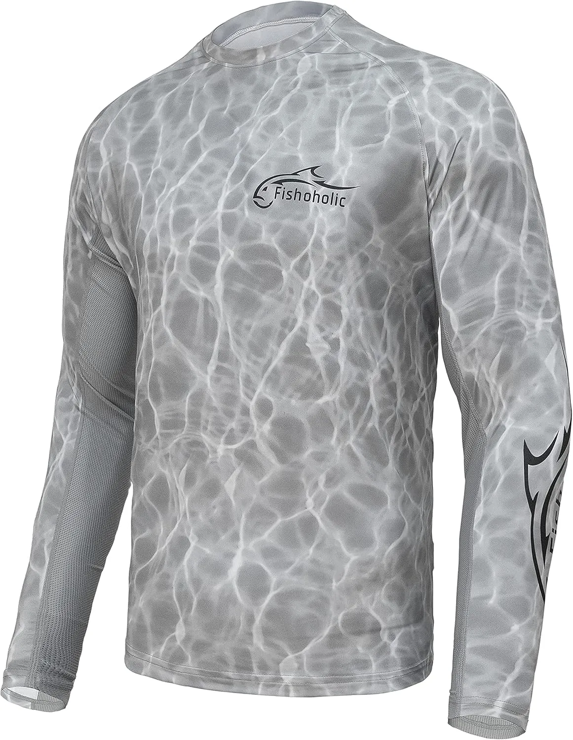 Fishoholic UPF 50 Performance Fishing Shirt - Long Sleeve - Loose Keg Fit - Breathable Quick Dry Sun Protection