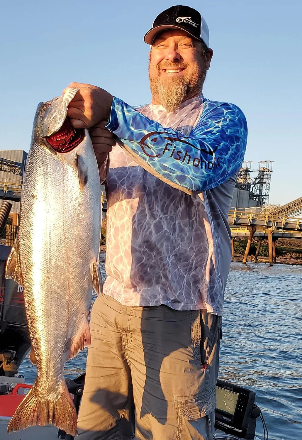 Fishoholic UPF 50 Performance Fishing Shirt - Long Sleeve - Loose Keg Fit - Breathable Quick Dry Sun Protection