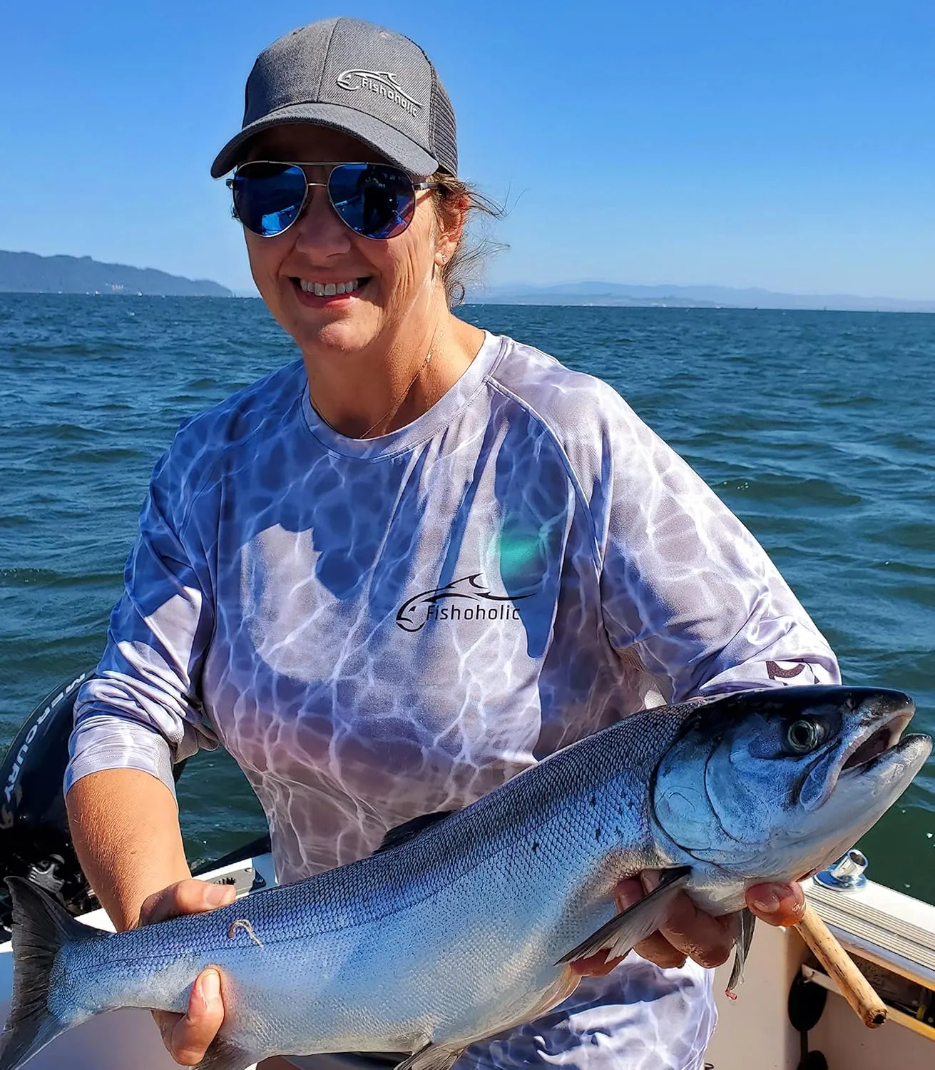 Fishoholic UPF 50 Performance Fishing Shirt - Long Sleeve - Loose Keg Fit - Breathable Quick Dry Sun Protection