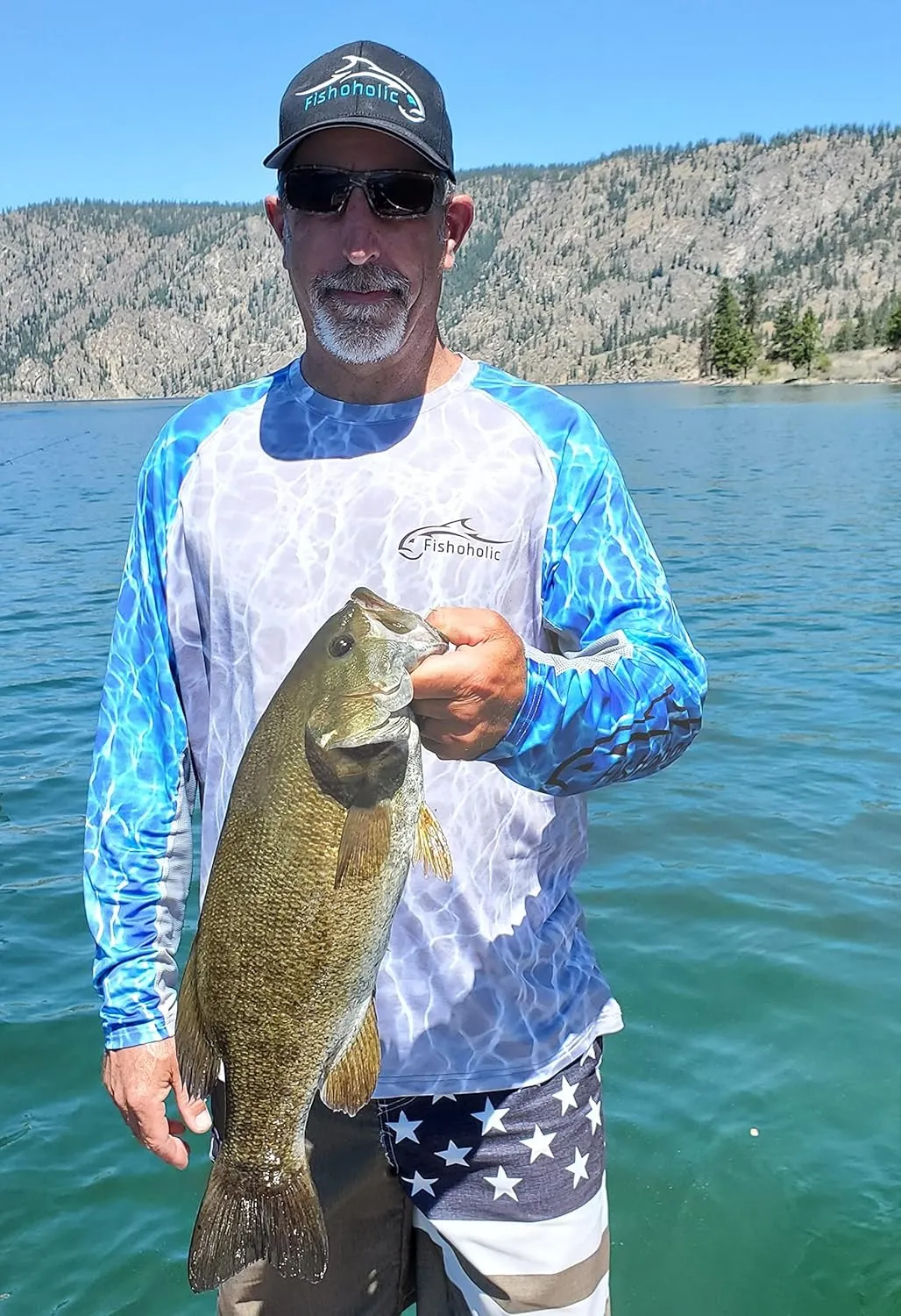 Fishoholic UPF 50 Performance Fishing Shirt - Long Sleeve - Loose Keg Fit - Breathable Quick Dry Sun Protection