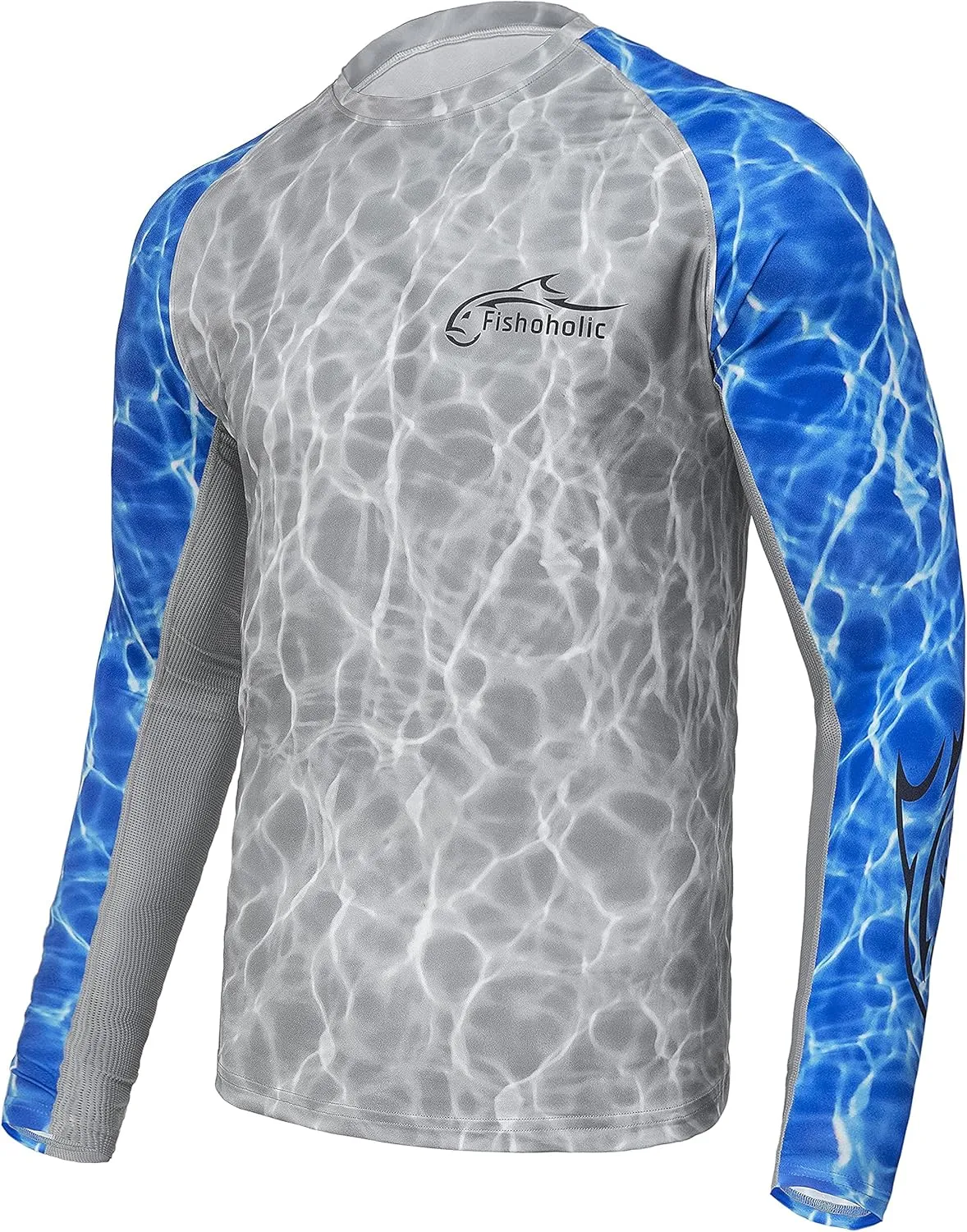 Fishoholic UPF 50 Performance Fishing Shirt - Long Sleeve - Loose Keg Fit - Breathable Quick Dry Sun Protection