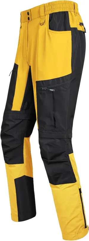 fit space Men's Reinforced Hiking Pants Tapered Zip Off Trekking Pants Convertible Vented