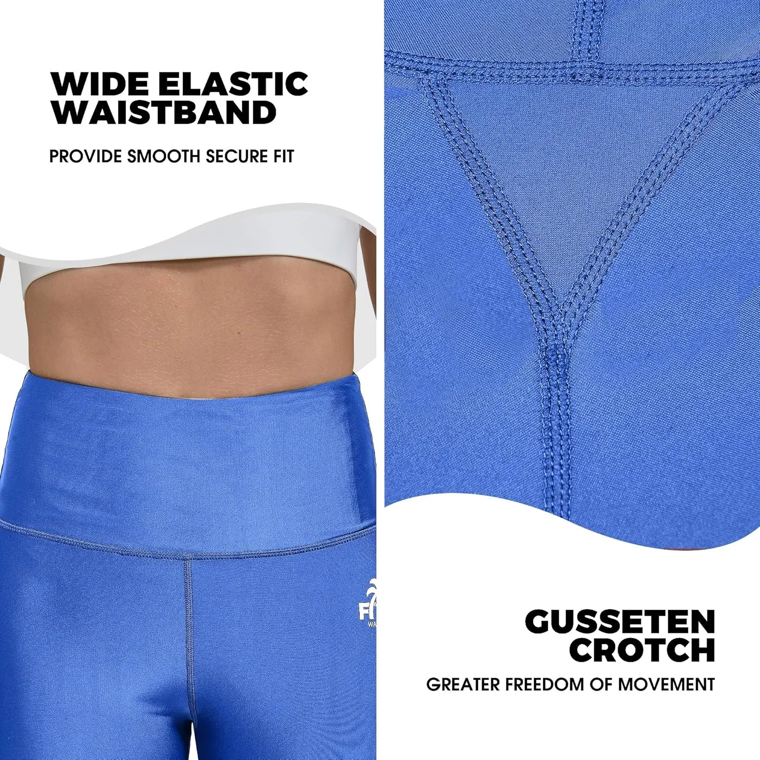 FitsT4 Sports Women's Swimming Leggings UPF 50  High Waisted with Pockets Swim Pants