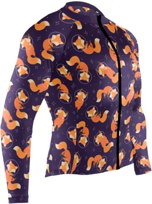 Fox Starry Sky Men's Cycling Jersey Moisture Wicking and Breathable Quick Dry with 3 Rear Pockets