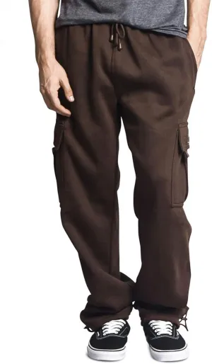 G-Style USA Men's Solid Fleece Heavyweight Cargo Pants