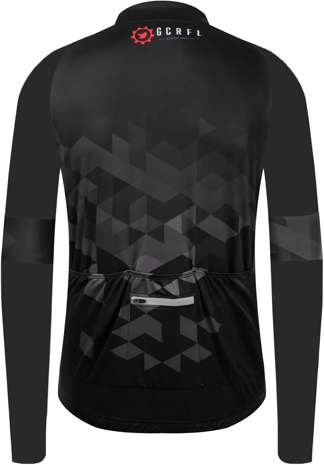 GCRFL Men's Cycling Jersey Long Sleeve Biking Shirt with 3 1 Zipper Pocket Breathable Quick Dry Bicycle Jersey