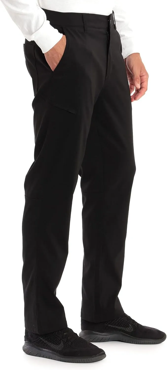 Gerry Mens Fleece Lined Stretch Hiking Travel Pants with Side Zipper Pocket and UPF 50 