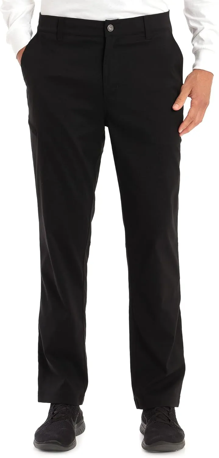 Gerry Mens Fleece Lined Stretch Hiking Travel Pants with Side Zipper Pocket and UPF 50 