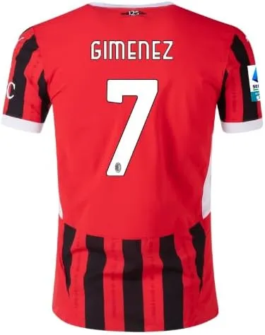 Gimenez Home Soccer Jersey for Men - High Performance Sports Shirt, Breathable and Quick Dry Fabric
