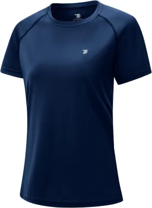 Gopune Women's Short Sleeve Shirts UPF 50  Sun Protection T-Shrit Quick Dry Running Athletic Workout Rash Guard Tops