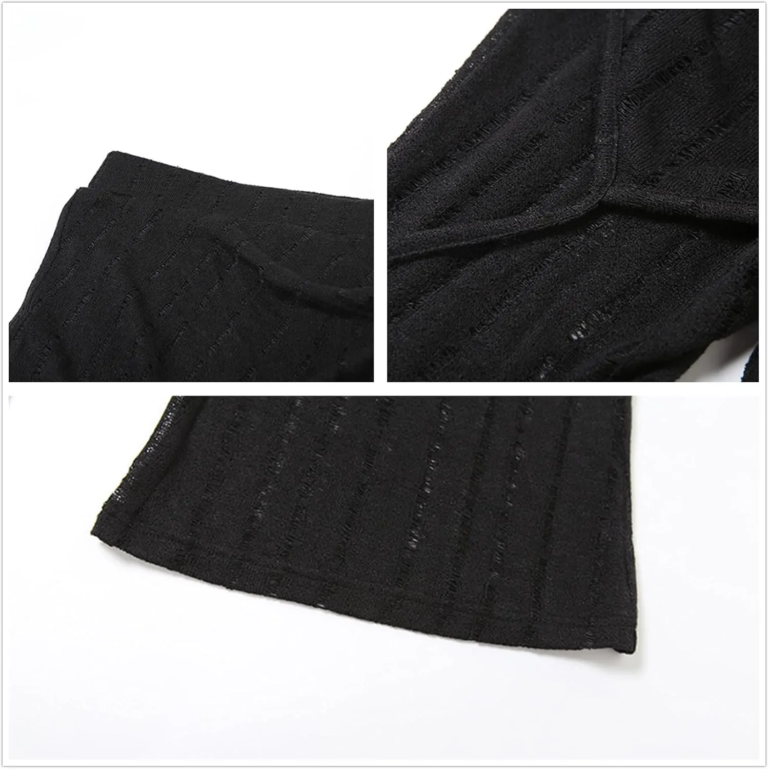 Gothic Bottom Pants for Women Punk Wide Leg Rave Goth Disco Festival