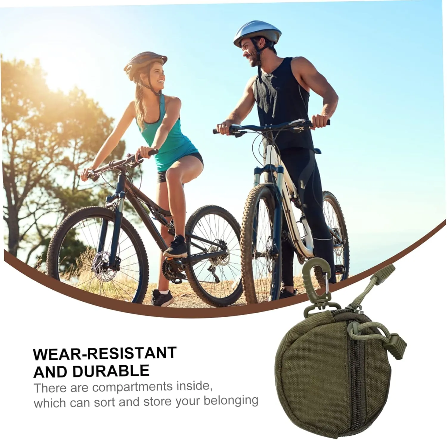 HANABASS Breathable Polyester Sports Pack Multi-purpose Hanging Storage Pouch for Outdoor Earphones Storage Bag Zipper Sections