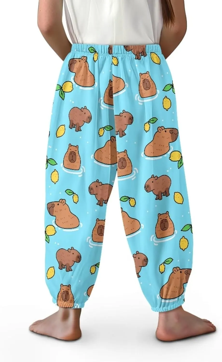 Harem Pants for Girls 3-10Y Cute Athletic Long Bloomers Sweatpants Breathable Casual Stretchy Running Trousers