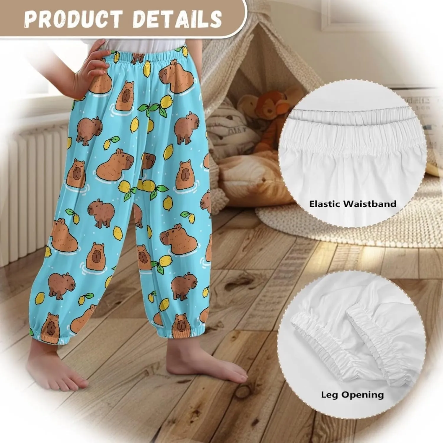 Harem Pants for Girls 3-10Y Cute Athletic Long Bloomers Sweatpants Breathable Casual Stretchy Running Trousers