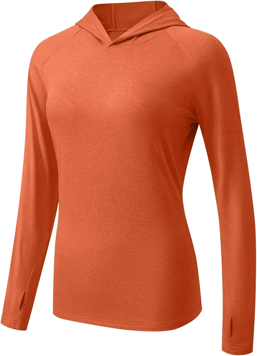 HISKYWIN Womens Long Sleeve Hoodie Shirts UPF 50  Sun Protection Lightweight Running Pullover Athletic Tops with Thumb Hole