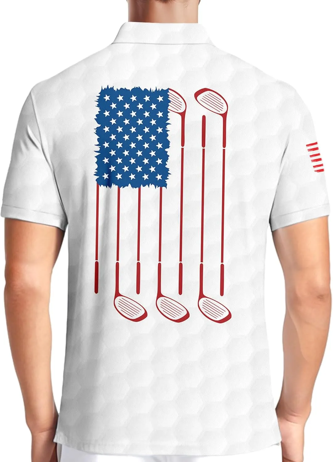 HIVICHI Funny Mens Golf Shirt Graphic Moisture Wicking Performance Golfing Print Athletic Polo Shirts for Men