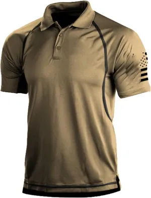 HNVAVQ Men's Breathable Golf Polo Shirt Quick Dry Short Sleeve Casual Work Polo T-Shirt