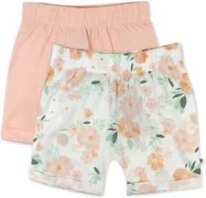 HonestBaby baby-girls Cuffed Short 100% Organic Cotton for Infant Baby and Toddler Girls