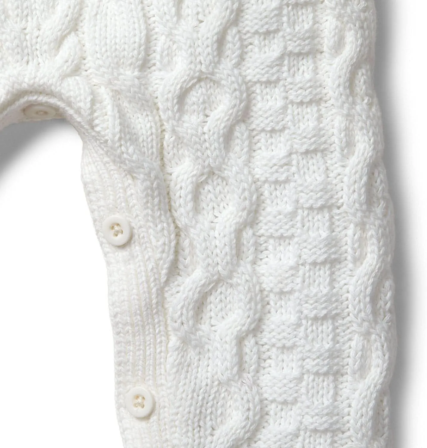 Hope & Henry Layette Baby Cable Knit Sweater Romper