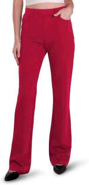 Houmous S-XXL 29''31''33''35'' Inseam Women's Bootcut Dress Pants with Pocket Stretch Work Lounge Pant Office Casual Pants