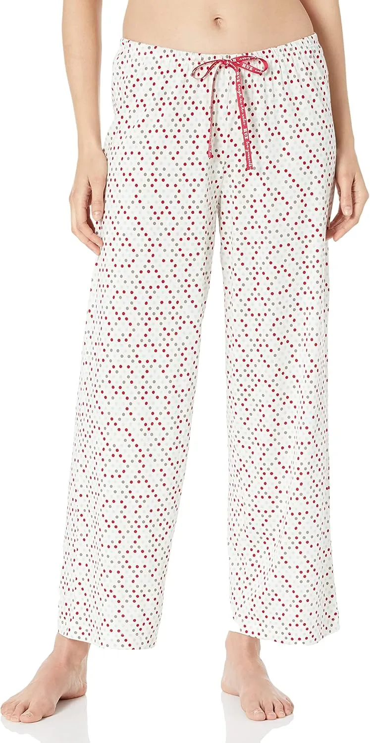 HUE Women's Printed Knit Long Pajama Sleep Pant