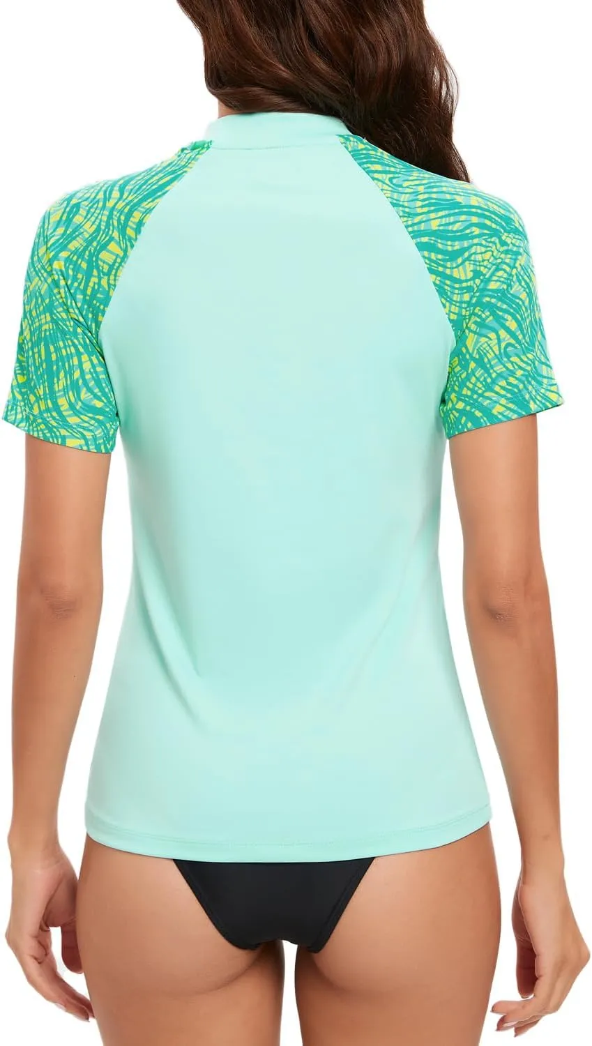 HUGE SPORTS Women's UPF 50  UV Protection Sun Shirts Short Sleeve Quick Dry Rash Guard Swim Gym Workout Tops