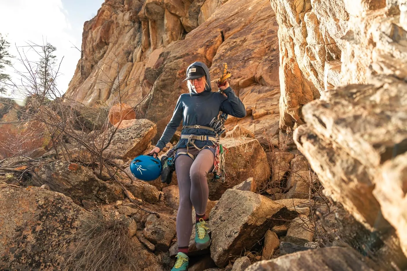 IBEX Merino Wool Women's Springbok Sun Hoodie with UPF 35  Protection | Breathable & Quick-Dry Outdoor Shirt with Thumbholes