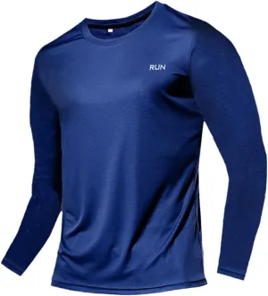 Ice Silk Long Sleeve Men's Spring Thin Section Quick Dry Breathable -Shirt Gym Clothing Fitness Equipment