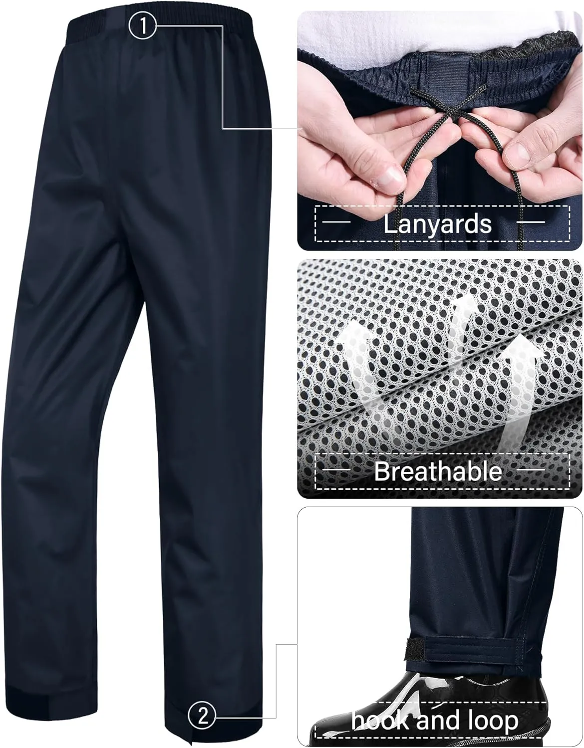 iCreek Rain Suit Waterproof Jacket and Trouser Suit Raincoat for Men and Women Outdoor All-Sport Breathable Anti-storm