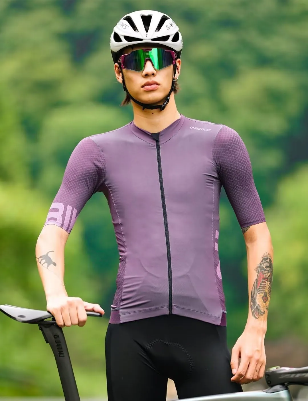 INBIKE Cycling Jersey Men Breathable Bike Shirt Quick-dry Reflective Bicycle Clothing for Road Biking Riding