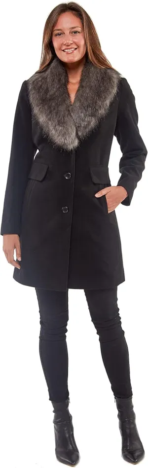 INTL d.e.t.a.i.l.s Women's Faux Wool Fashion Jacket