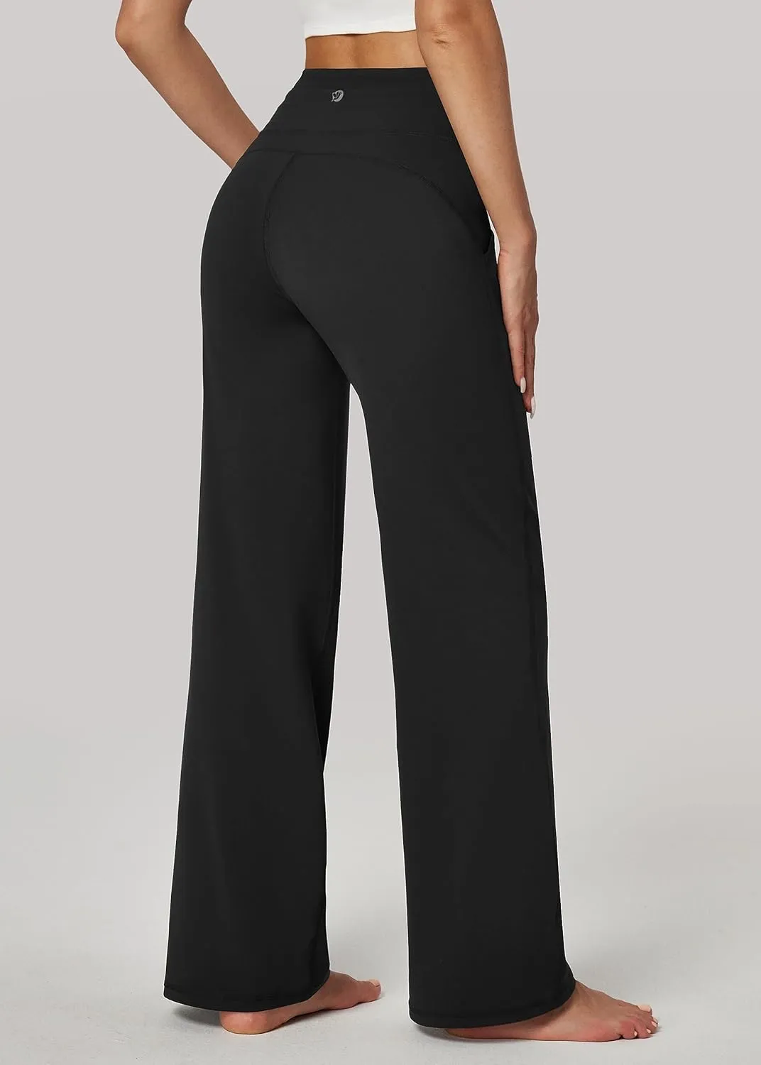 IUGA Wide Leg Yoga Pants for Women Sweatpants with Pockets Yoga Pants Flare Lounge Pants Loose High Waist Comfy Workout Dance