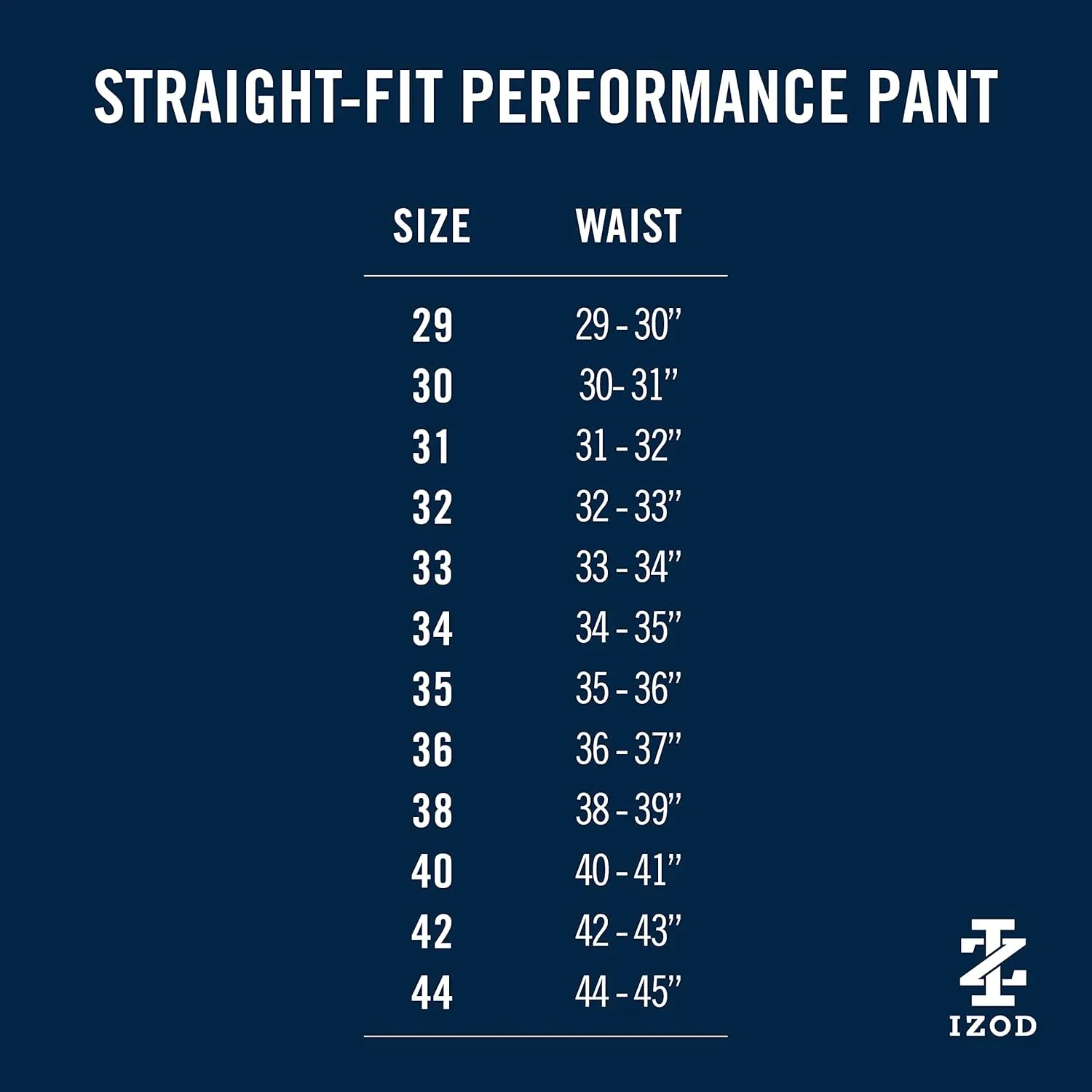 IZOD Men's Performance Stretch Straight Fit Flat Front Chino Pant